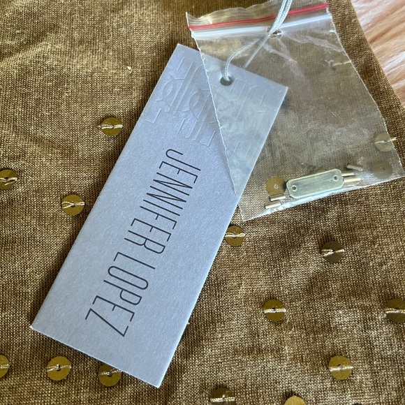 Jennifer Lopez Gold Beaded & Sequin Skirt Size 10 NEW - Picture 6 of 11